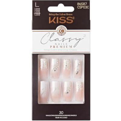 Kiss Premium Classy "Stunning!" 30 Kunstnägel French Weiß Lang Quadratisch 30 Press-On Kunstnägel mit weißen French Tips, lange quadratische Form, einfach aufkleben, eleganter Premium-Look für Zuhause Kiss Premium Classy "Stunning!" 30 Kunstnägel French Weiß Lang Quadratisch 30 Press-On Kunstnägel mit weißen French Tips, lange quadratische Form, einfach aufkleben, eleganter Premium-Look für Zuhause