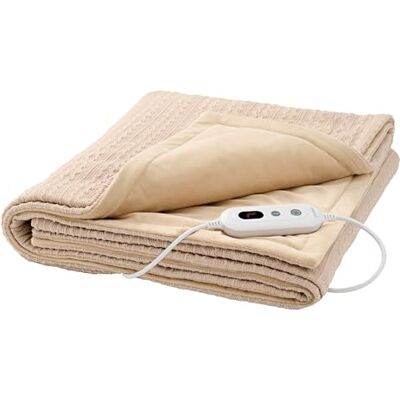 Promed – Heizdecke mit Abschaltautomatik waschbar 180x130cm – Elektrische Kuscheldecke mit wählbaren Stufen & Zeiten – Electric Blanket 160W – Beheizbare Kuscheldecke mit Überhitzungsschutz – Beige Promed – Heizdecke mit Abschaltautomatik waschbar 180x130cm – Elektrische Kuscheldecke mit wählbaren Stufen & Zeiten – Electric Blanket 160W – Beheizbare Kuscheldecke mit Überhitzungsschutz – Beige
