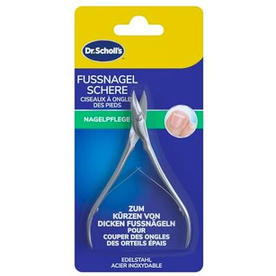 Dr. Scholl's Dr. Scholl’s Fußnagelschere Leistungsfähige Nagelschere &-knipser aus Edelstahl für dicke Nägel,Präzision beim Schneiden von Zehen- und Fingernägeln, Pediküre-Werkzeug mit doppelter Wirkung, 1 Stück Dr. Scholl's Dr. Scholl’s Fußnagelschere Leistungsfähige Nagelschere &-knipser aus Edelstahl für dicke Nägel,Präzision beim Schneiden von Zehen- und Fingernägeln, Pediküre-Werkzeug mit doppelter Wirkung, 1 Stück