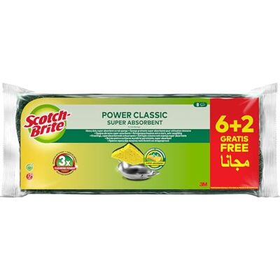Scotch-Brite Classic Naturfaser-Reinigungsschwamm, 6 Stück + 2 GRATIS Allzweck-Schwamm für den Alltag Kratzfrei Scotch-Brite Classic Naturfaser-Reinigungsschwamm, 6 Stück + 2 GRATIS Allzweck-Schwamm für den Alltag Kratzfrei