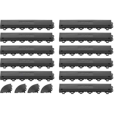 VEVOR 11 STK. Rampenstück für Garagenboden Belag, 31 x 6,9 cm Auffahrrampe für Klickfliesen, Rampe aus PP mit 4 Eckstück für Garagenboden Werkstattboden Klickfliesen, Nur für Drainagematten VEVOR 11 STK. Rampenstück für Garagenboden Belag, 31 x 6,9 cm Auffahrrampe für Klickfliesen, Rampe aus PP mit 4 Eckstück für Garagenboden Werkstattboden Klickfliesen, Nur für Drainagematten