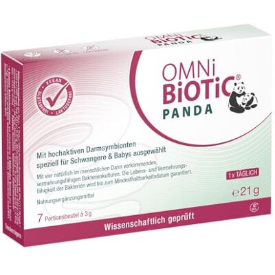 OMNi BiOTiC PANDA Speziell für Schwangere & Babys entwickelt Einfache Anwendung Wissenschaftlich fundiert, in Studien geprüft Vegan 7 Portionen OMNi BiOTiC PANDA Speziell für Schwangere & Babys entwickelt Einfache Anwendung Wissenschaftlich fundiert, in Studien geprüft Vegan 7 Portionen