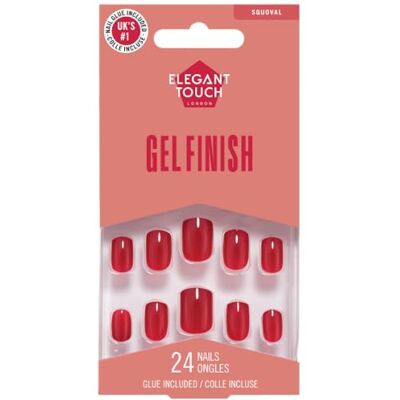 Elegant Touch Colour 24 Nails With Glue Squoval Rich Red Elegant Touch Colour 24 Nails With Glue Squoval Rich Red