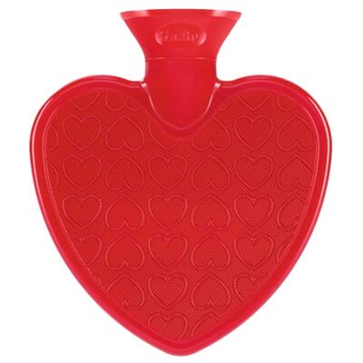 Fashy Wärmflasche in Herzform, 0,7 l, 6411 40, Rot Transparent Fashy Wärmflasche in Herzform, 0,7 l, 6411 40, Rot Transparent