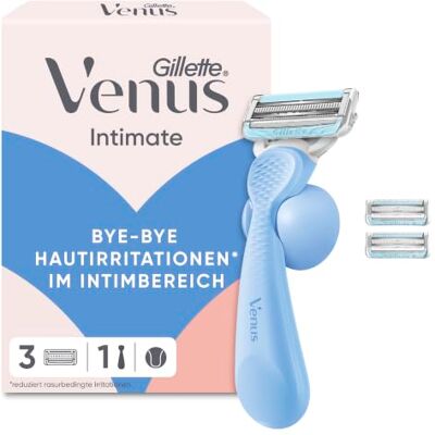 Gillette Intimate, Intimrasierer für Frauen, Hellblau Gillette Intimate, Intimrasierer für Frauen, Hellblau