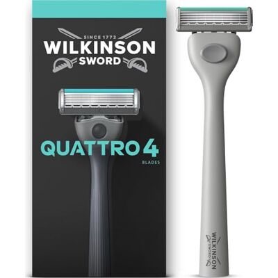 Wilkinson Sword Quattro Rasierer, 1 Ersatzklinge Wilkinson Sword Quattro Rasierer, 1 Ersatzklinge