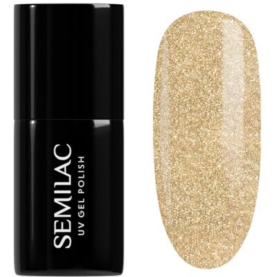 Semilac UV Nagellack 037 Gold Disco 7ml Gel Nagellack Maniküre Semilac UV Nagellack 037 Gold Disco 7ml Gel Nagellack Maniküre