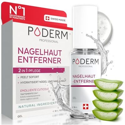 PODERM Nagelhautentferner 2-in-1 Exfoliert und Hydratisiert die Nagelhaut Entfernt abgestorbene Hautzellen Cuticle Remover Swiss Lab PODERM Nagelhautentferner 2-in-1 Exfoliert und Hydratisiert die Nagelhaut Entfernt abgestorbene Hautzellen Cuticle Remover Swiss Lab