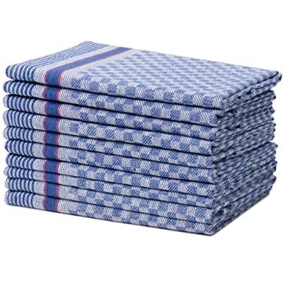 Gozze 10 Stück Baumwoll Küchenhandtücher - Blau - Küchentuch Gozze 10 Stück Baumwoll Küchenhandtücher - Blau - Küchentuch