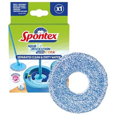 Spontex Mikrofaser Moppaufstockung - Mopp - Mikrofaser, Effektive Schmutzaufnahme Spontex Mikrofaser Moppaufstockung - Mopp - Mikrofaser, Effektive Schmutzaufnahme