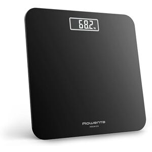 Rowenta Premiss 2.0 Personenwaage, einfach abzulesendes LCD-Display, bis 160 kg, nur 2,2 cm hoch, 30x30 cm, Schwarz, BS1800V0 Rowenta Premiss 2.0 Personenwaage, einfach abzulesendes LCD-Display, bis 160 kg, nur 2,2 cm hoch, 30x30 cm, Schwarz, BS1800V0