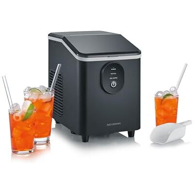Severin Eiswürfelmaschine, Eiswürfelbereiter, 8 Eiswürfel in nur 8 Min, Kapazität 1,2 L, einfache Bedienung und Reinigung, automatische Abschaltung, kompaktes Design, 120 W, schwarz, EZ 7415 Severin Eiswürfelmaschine, Eiswürfelbereiter, 8 Eiswürfel in nur 8 Min, Kapazität 1,2 L, einfache Bedienung und Reinigung, automatische Abschaltung, kompaktes Design, 120 W, schwarz, EZ 7415