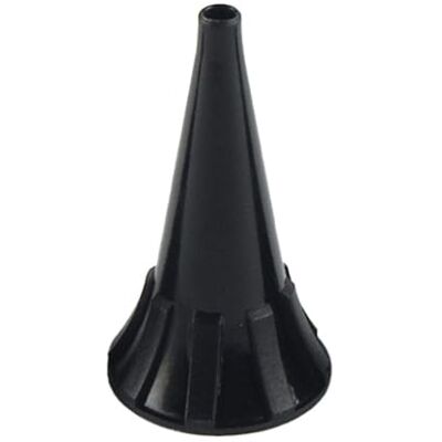 GIMA Mini Einweg-Ohrenspekulum, Ø 2.5 mm, Schwarze Farbe, Latexfrei, Packung mit 100 Stücken GIMA Mini Einweg-Ohrenspekulum, Ø 2.5 mm, Schwarze Farbe, Latexfrei, Packung mit 100 Stücken