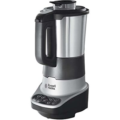 Russell Hobbs Standmixer, Edelstahl und Schwarz, 1,75 l, 8 Programme 2in1 Multikocher und Suppenkocher und Smoothie-Maker für Soup, Suppenzubereiter 1,75 l, Sicherheitsverriegelung, 400W, 800W Russell Hobbs Standmixer, Edelstahl und Schwarz, 1,75 l, 8 Programme 2in1 Multikocher und Suppenkocher und Smoothie-Maker für Soup, Suppenzubereiter 1,75 l, Sicherheitsverriegelung, 400W, 800W