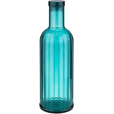 APS 10749 Flasche -STRIPES-, Ø 9 cm, H: 28,5 cm, 1 Liter, MS, Silikon, türkis APS 10749 Flasche -STRIPES-, Ø 9 cm, H: 28,5 cm, 1 Liter, MS, Silikon, türkis