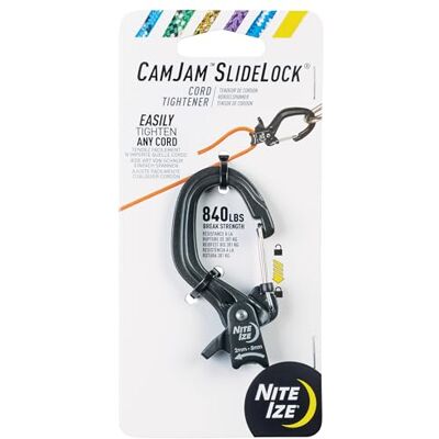 NiteIze Nite IZE CamJam SlideLock Kabelspanner, klein, Schwarz NiteIze Nite IZE CamJam SlideLock Kabelspanner, klein, Schwarz