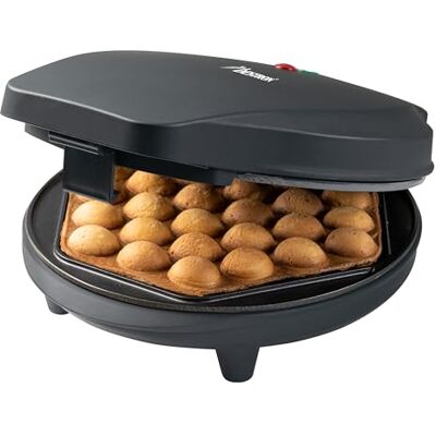 Bestron Bubble-Waffeleisen, Waffelmaker für Bubble Waffeln zum Befüllen mit Eis, Schokolade oder Obst, mit Backampel & Antihaftbeschichtung, 700 Watt, Farbe: Mattschwarz Bestron Bubble-Waffeleisen, Waffelmaker für Bubble Waffeln zum Befüllen mit Eis, Schokolade oder Obst, mit Backampel & Antihaftbeschichtung, 700 Watt, Farbe: Mattschwarz
