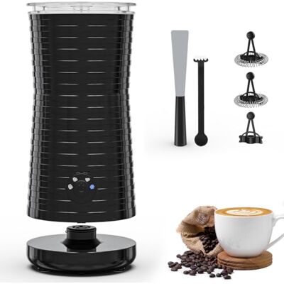 Morpilot Milchaufschäumer Elektrisch, Automatischer Milchaufschäumer 4 in 1, Geeignet für Heißen und Kalten Milchschaum Latte Cappuccino Macchiato -Schwarz Morpilot Milchaufschäumer Elektrisch, Automatischer Milchaufschäumer 4 in 1, Geeignet für Heißen und Kalten Milchschaum Latte Cappuccino Macchiato -Schwarz