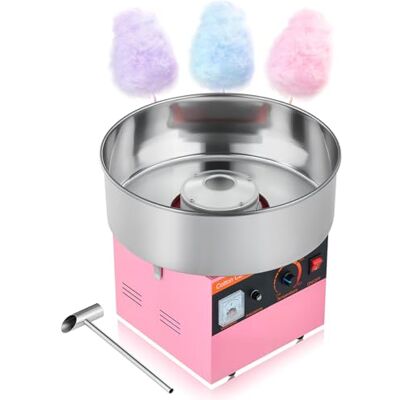 VEVOR Zuckerwattemaschine 1000 W elektrische Zuckerwattegeräte mit 38 cm Edelstahlschüssel und Zuckerlöffel, macht Zuckerwatten für Geburtstage zu Hause Familienfeiern, Rosa 3500 U/min VEVOR Zuckerwattemaschine 1000 W elektrische Zuckerwattegeräte mit 38 cm Edelstahlschüssel und Zuckerlöffel, macht Zuckerwatten für Geburtstage zu Hause Familienfeiern, Rosa 3500 U/min
