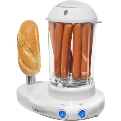 Clatronic ® 2in1 Hot Dog Maker & Eierkocher Hotdog Maker Set für 1-14 Würstchen Egg Cooker für bis zu 6 Eiern mit beheiztem Edelstahl-Aufsteckdorn inkl. Messbecher mit Eipicker HDM 3420 EK N Clatronic ® 2in1 Hot Dog Maker & Eierkocher Hotdog Maker Set für 1-14 Würstchen Egg Cooker für bis zu 6 Eiern mit beheiztem Edelstahl-Aufsteckdorn inkl. Messbecher mit Eipicker HDM 3420 EK N