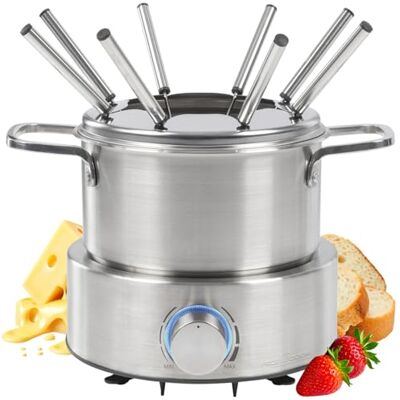 Profi Cook ProfiCook® Fondue elektrisch für Öl-Fondue, Schokofondue und Käsefondue inkl. 8 Fonduegabeln 1,2 Liter für bis zu 8 Personen Fondueset Edelstahl 800W PC FD 1288 Profi Cook ProfiCook® Fondue elektrisch für Öl-Fondue, Schokofondue und Käsefondue inkl. 8 Fonduegabeln 1,2 Liter für bis zu 8 Personen Fondueset Edelstahl 800W PC FD 1288