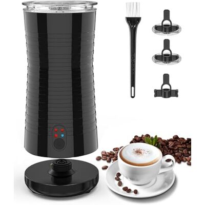 Morpilot Milchaufschäumer Elektrisch 4-in-1, Milchschäumer für Heißer&Kalter Milchschaum Automatische mit 4 Modi,Anti-Rutsch Design, 400W, 240ml (Schwarz) Morpilot Milchaufschäumer Elektrisch 4-in-1, Milchschäumer für Heißer&Kalter Milchschaum Automatische mit 4 Modi,Anti-Rutsch Design, 400W, 240ml (Schwarz)
