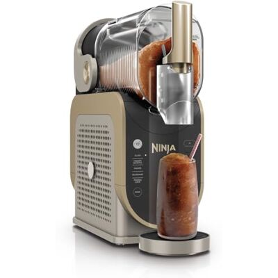Ninja SLUSHi Maschine für Slush, Eis-Cocktails, Frappé, Milchshakes & gefrorenen Saft, ohne Eis oder Vorbereitungsaufwand, WhisperChill-Technology, fasst 1,9 L, Stone Gold, FS301EUSTGD Ninja SLUSHi Maschine für Slush, Eis-Cocktails, Frappé, Milchshakes & gefrorenen Saft, ohne Eis oder Vorbereitungsaufwand, WhisperChill-Technology, fasst 1,9 L, Stone Gold, FS301EUSTGD