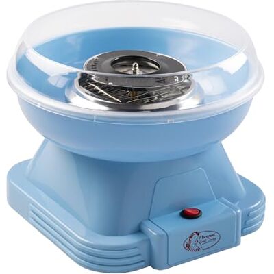 Bestron Zuckerwattenmaschine, Retro Cotton Candy Maker für Zuhause, Zuckerwattegerät mit 10 Stäbchen & Messlöffel, ideal für Kindergeburtstage & Spass für Zuhause, Sweet Dreams Collection, Farbe: Blau Bestron Zuckerwattenmaschine, Retro Cotton Candy Maker für Zuhause, Zuckerwattegerät mit 10 Stäbchen & Messlöffel, ideal für Kindergeburtstage & Spass für Zuhause, Sweet Dreams Collection, Farbe: Blau