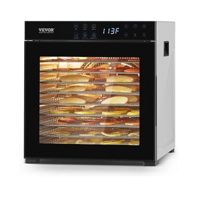VEVOR Dörrgerät Dörrautomat 10 Edelstahlschalen, elektrischer 1000 W Futtertrockner mit einstellbarer Temperatur, Gefriertrockner für Trockenfleisch Fleisch Obst Gemüse Kräuter Hundeleckerlis VEVOR Dörrgerät Dörrautomat 10 Edelstahlschalen, elektrischer 1000 W Futtertrockner mit einstellbarer Temperatur, Gefriertrockner für Trockenfleisch Fleisch Obst Gemüse Kräuter Hundeleckerlis