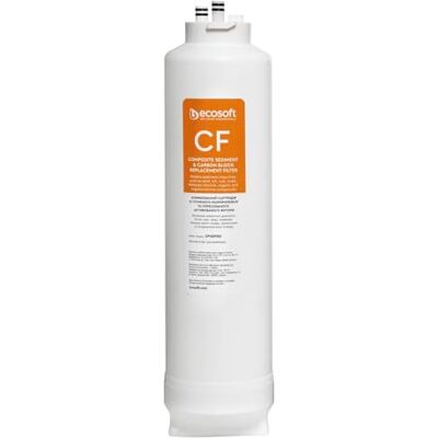 EcoSoft CF Komplexer Vorfilter für CROSS-Filter, Entfernung von Sedimenten und Chlor, einfache Installation für Umkehrosmosesystem CROSS 90, Austausch alle 12 Monate EcoSoft CF Komplexer Vorfilter für CROSS-Filter, Entfernung von Sedimenten und Chlor, einfache Installation für Umkehrosmosesystem CROSS 90, Austausch alle 12 Monate