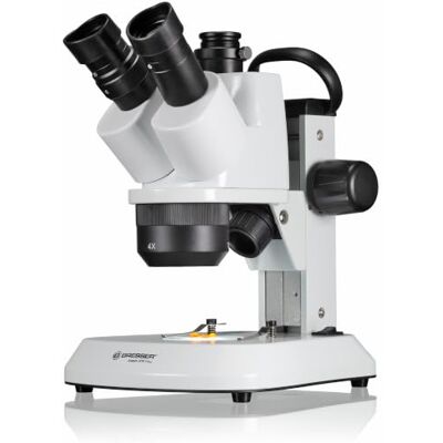 Bresser trinokulares Stereomikroskop Analyth STR Trino 10x 40x mit getrennt dimmbarem LED-Auf- und Durchlicht und Tragegriff für mobilen Einsatz Bresser trinokulares Stereomikroskop Analyth STR Trino 10x 40x mit getrennt dimmbarem LED-Auf- und Durchlicht und Tragegriff für mobilen Einsatz