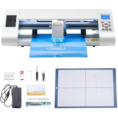 VEVOR Vinylschneider (33 cm Schnittgröße) mit automatischer Kantenerkennung & Designsoftware & Materialien, kompatibel mit SVG/EPS/PLT, für individuelle Bastelarbeiten Karten Aufkleber VEVOR Vinylschneider (33 cm Schnittgröße) mit automatischer Kantenerkennung & Designsoftware & Materialien, kompatibel mit SVG/EPS/PLT, für individuelle Bastelarbeiten Karten Aufkleber