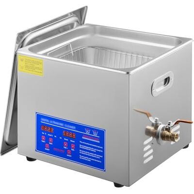 VEVOR JPS-60A Ultraschall-Reinigungsmaschine mit Ultraschall, aus Edelstahl, digitaler Heizungs-Timer, zur Reinigung von Schmuck, für den persönlichen Gebrauch im Handel, 15 l VEVOR JPS-60A Ultraschall-Reinigungsmaschine mit Ultraschall, aus Edelstahl, digitaler Heizungs-Timer, zur Reinigung von Schmuck, für den persönlichen Gebrauch im Handel, 15 l