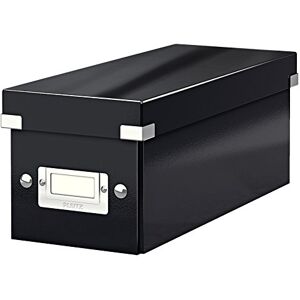Leitz Click & Store WOW schmale Aufbewahrungsbox mit Decke, Box zur CD Aufbewahrung, als Geschenkbox oder für Zubehör im Haushalt und Büro, 84% recycelte Premium-Hartpappe, Schwarz, 60410095 Leitz Click & Store WOW schmale Aufbewahrungsbox mit Decke, Box zur CD Aufbewahrung, als Geschenkbox oder für Zubehör im Haushalt und Büro, 84% recycelte Premium-Hartpappe, Schwarz, 60410095