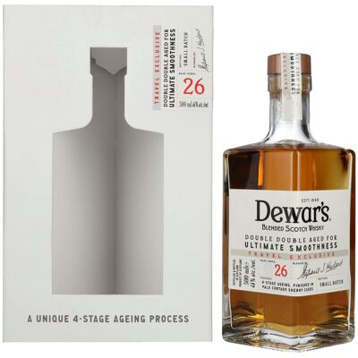 Dewar's 26 Years Old Double Double Aged Blended Scotch Whisky 46% Vol. 0,5l in Geschenkbox Dewar's 26 Years Old Double Double Aged Blended Scotch Whisky 46% Vol. 0,5l in Geschenkbox