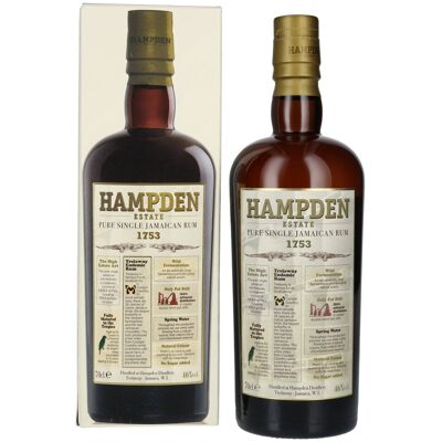 Hampden Estate Rum Hampden Estate 1753 3 Years Old Pure Single Jamaican Rum 46% Vol. 0,7l in Geschenkbox Hampden Estate Rum Hampden Estate 1753 3 Years Old Pure Single Jamaican Rum 46% Vol. 0,7l in Geschenkbox