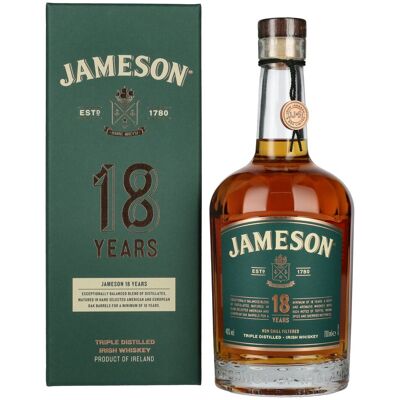 Jameson Whiskey Jameson 18 Years Old Triple Distilled Irish Whiskey 46% Vol. 0,7l in Geschenkbox Jameson Whiskey Jameson 18 Years Old Triple Distilled Irish Whiskey 46% Vol. 0,7l in Geschenkbox