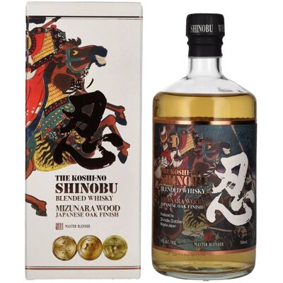 Shinobu Whisky The Koshi-No Shinobu Blended Whisky Mizunara Oak Finish 43% Vol. 0,7l in Geschenkbox Shinobu Whisky The Koshi-No Shinobu Blended Whisky Mizunara Oak Finish 43% Vol. 0,7l in Geschenkbox