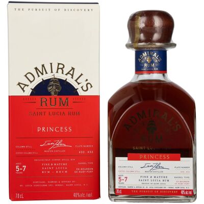 Admiral Rodney Rum Admiral Rodney PRINCESS Fine & Mature Saint Lucia Rum 40% Vol. 0,7l in Geschenkbox Admiral Rodney Rum Admiral Rodney PRINCESS Fine & Mature Saint Lucia Rum 40% Vol. 0,7l in Geschenkbox