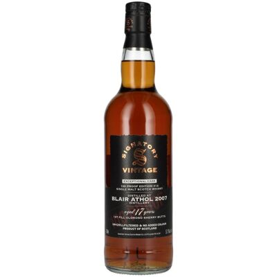 Signatory Vintage 100 Proof Edition BLAIR ATHOL 17 Years Old Exceptional Cask #12 2007 57,1% Vol. 0,7l Signatory Vintage 100 Proof Edition BLAIR ATHOL 17 Years Old Exceptional Cask #12 2007 57,1% Vol. 0,7l