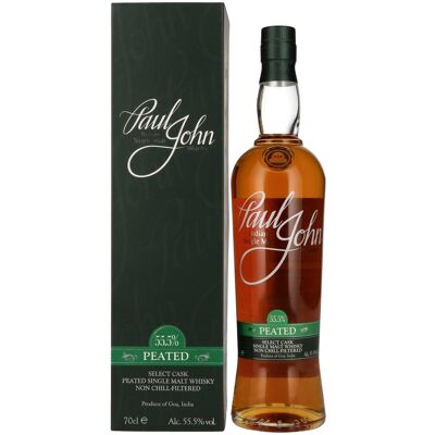 Paul John Whisky Paul John PEATED SELECT CASK Indian Single Malt Whisky 55,5% Vol. 0,7l in Geschenkbox Paul John Whisky Paul John PEATED SELECT CASK Indian Single Malt Whisky 55,5% Vol. 0,7l in Geschenkbox