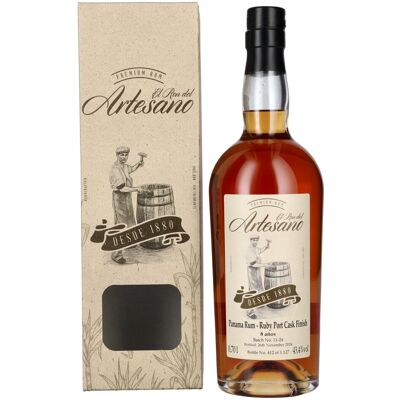 El Ron del Artesano 8 Años Ruby Port Cask Finish Panama Rum 43,4% Vol. 0,7l in Geschenkbox El Ron del Artesano 8 Años Ruby Port Cask Finish Panama Rum 43,4% Vol. 0,7l in Geschenkbox