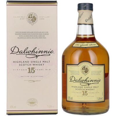 Dalwhinnie 15 Years Old Highland Single Malt Scotch Whisky 43% Vol. 1l in Geschenkbox Dalwhinnie 15 Years Old Highland Single Malt Scotch Whisky 43% Vol. 1l in Geschenkbox