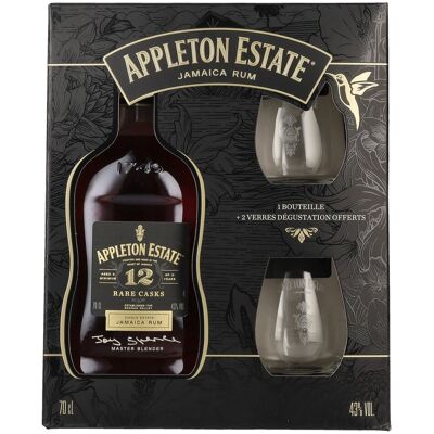 Appleton Estate 12 Years Old Rare Casks Jamaica Rum 43% Vol. 0,7l in Geschenkbox mit 2 Gläsern Appleton Estate 12 Years Old Rare Casks Jamaica Rum 43% Vol. 0,7l in Geschenkbox mit 2 Gläsern