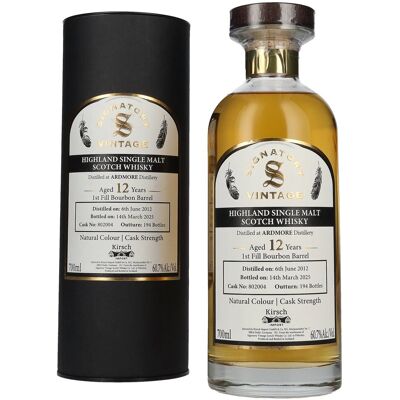 Signatory Vintage ARDMORE 12 Years Old 1st Fill Bourbon Cask Strength #802004 2012 60,7% Vol. 0,7l in Tinbox Signatory Vintage ARDMORE 12 Years Old 1st Fill Bourbon Cask Strength #802004 2012 60,7% Vol. 0,7l in Tinbox