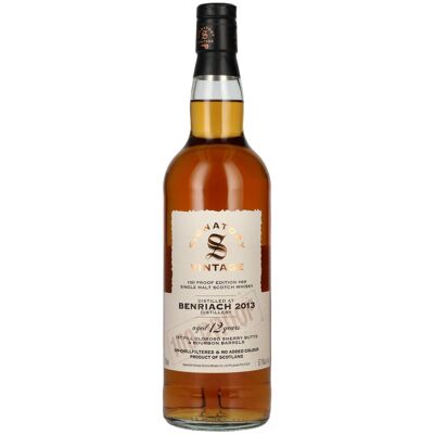 Signatory Vintage 100 Proof Edition BENRIACH 12 Years Old Single Malt #69 2013 57,1% Vol. 0,7l Signatory Vintage 100 Proof Edition BENRIACH 12 Years Old Single Malt #69 2013 57,1% Vol. 0,7l