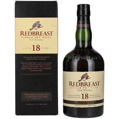 Redbreast 18 Years Old Single Pot Still Irish Whiskey 46% Vol. 0,7l in Geschenkbox Redbreast 18 Years Old Single Pot Still Irish Whiskey 46% Vol. 0,7l in Geschenkbox