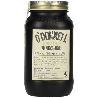 O'Donnell Moonshine VANILLA CREAM Likör 17% Vol. 0,7l O'Donnell Moonshine VANILLA CREAM Likör 17% Vol. 0,7l