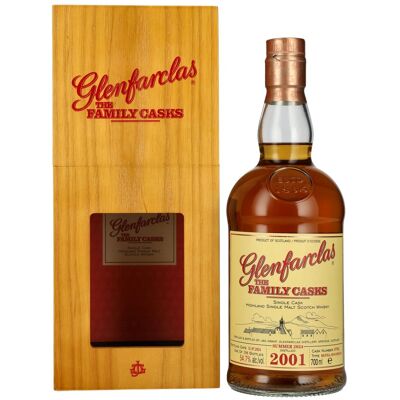 Glenfarclas THE FAMILY CASKS Single Cask SUMMER 2024 Refill Hogshead #3762 2001 54,7% Vol. 0,7l in Holzkiste Glenfarclas THE FAMILY CASKS Single Cask SUMMER 2024 Refill Hogshead #3762 2001 54,7% Vol. 0,7l in Holzkiste