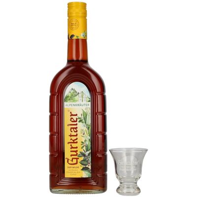 Gurktaler Alpenkräuter 27% Vol. 0,7l mit Gurktaler Retro Stamperl Gurktaler Alpenkräuter 27% Vol. 0,7l mit Gurktaler Retro Stamperl